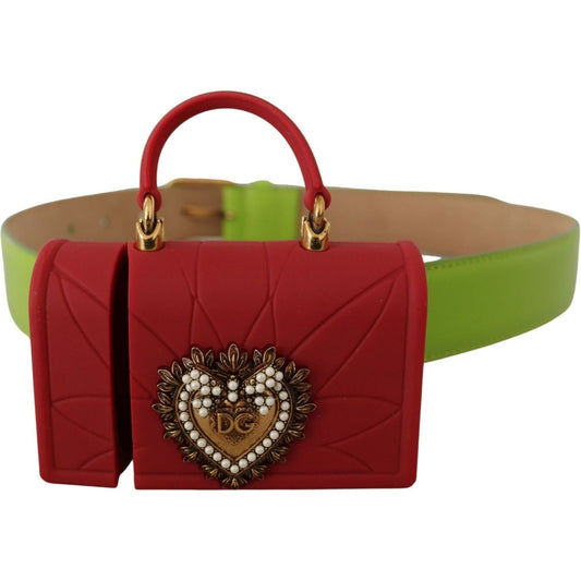 Dolce & Gabbana Elegant Leather Belt with Mini Bag Accessory green-leather-devotion-heart-micro-bag-headphones-belt IMG_9071-scaled-210f305d-312.jpg