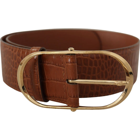 Dolce & Gabbana Enchanting Engraved Logo Leather Belt brown-wide-waist-leather-gold-oval-metal-buckle-belt IMG_9074-scaled-da522086-32b.jpg