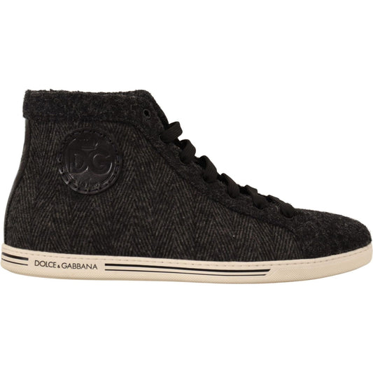 Dolce & GabbanaElegant High Top Cotton/Wool SneakersMcRichard Designer Brands£529.00