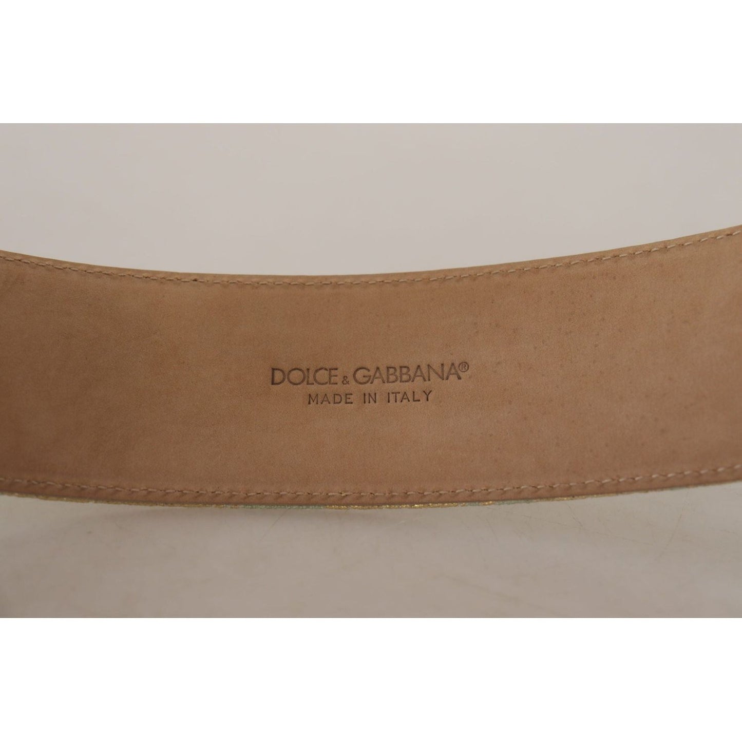 Dolce & Gabbana Engraved Buckle Leather Belt - Green & Gold green-wide-brocade-jacquard-dg-logo-gold-buckle-belt IMG_9141-scaled-49a9a3dc-7c8.jpg