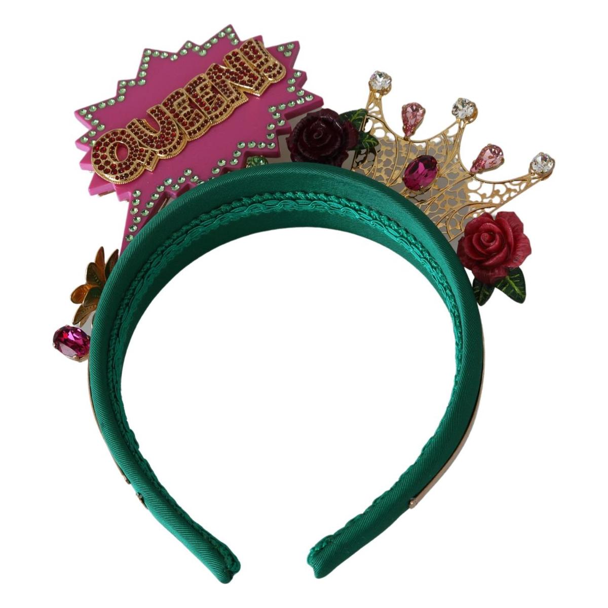 Dolce & Gabbana Stunning Silk & Brass Diadem Headband green-pink-crystal-fumetti-cartoons-diadem-headband Diadem IMG_9149-scaled-f8ba7413-c82_742d5491-0a8c-4a7f-bd8c-b28e9cee623d.jpg