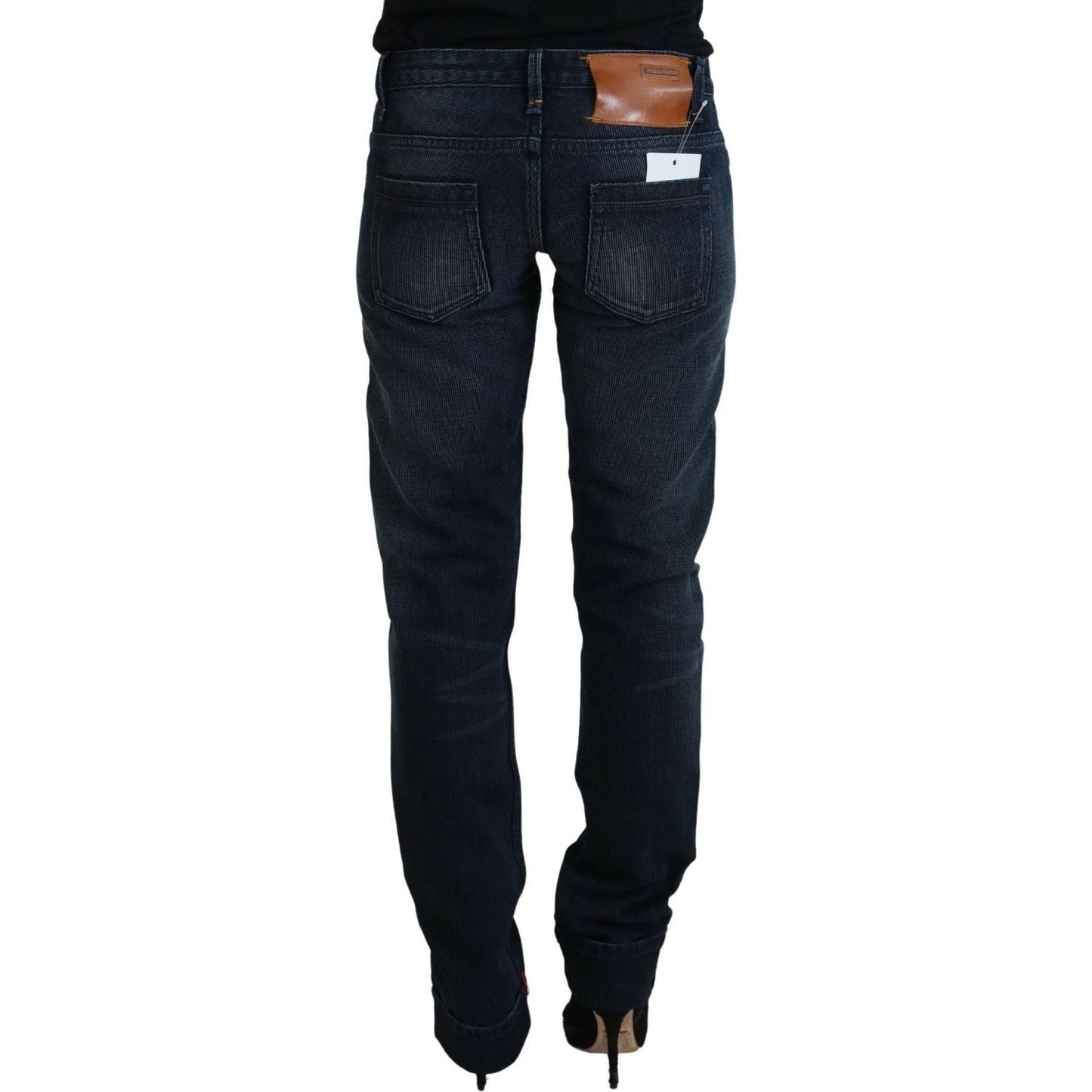 Acht Chic Low Waist Denim Straight Fit Jeans blue-low-waist-straight-fit-women-casual-jeans