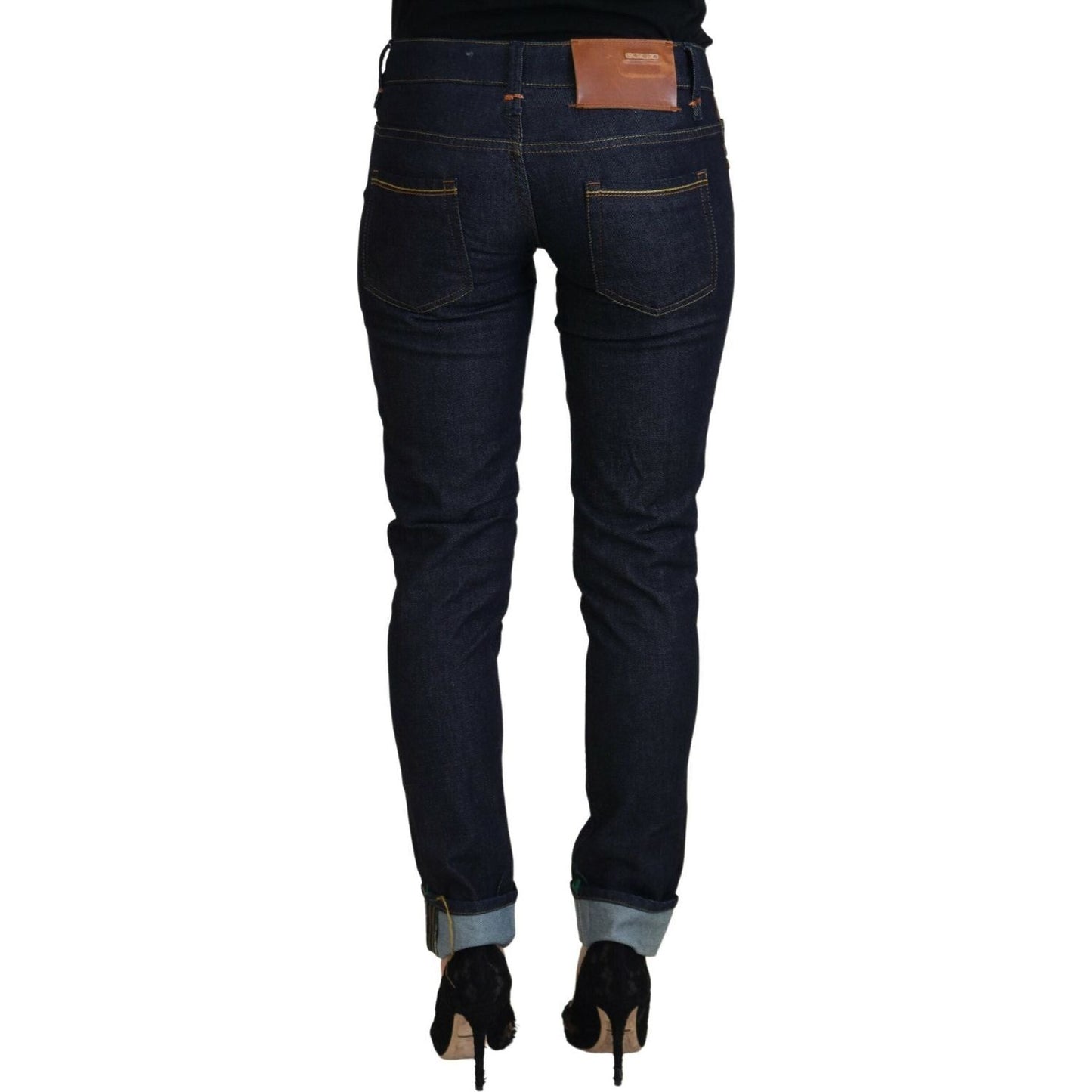 Acht Chic Low Waist Skinny Denim blue-cotton-low-waist-slim-fit-women-casual-jeans
