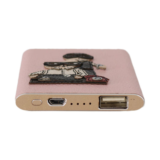 Dolce & Gabbana Chic Pink Leather Power Bank charger-usb-pink-leather-dgfamily-power-bank