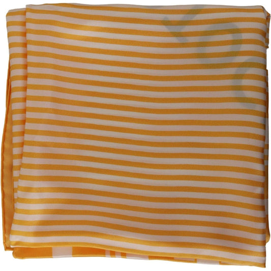 Dolce & Gabbana Elegant Striped Silk Square Scarf yellow-striped-silk-square-foulard-scarf IMG_9220-6aa27950-14f.jpg