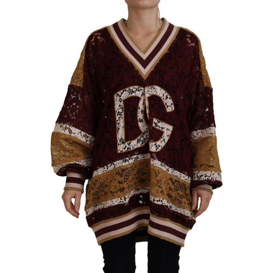Dolce & GabbanaMulticolor V-Neck Pullover SweaterMcRichard Designer Brands£1119.00