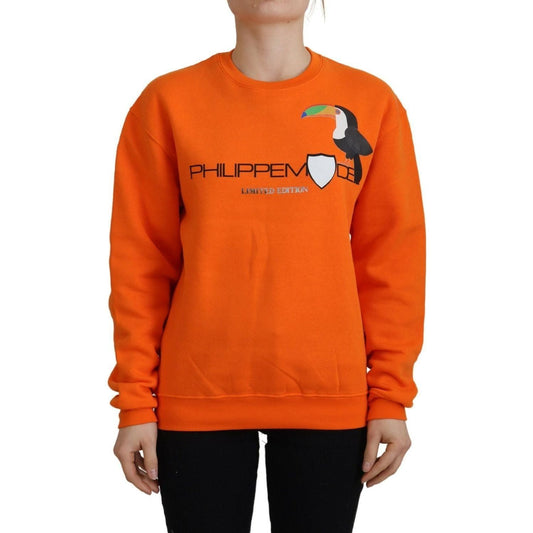 Philippe Model Chic Orange Printed Long Sleeve Pullover Sweater orange-printed-long-sleeves-pullover-sweater IMG_9319-scaled-aa51199c-748.jpg