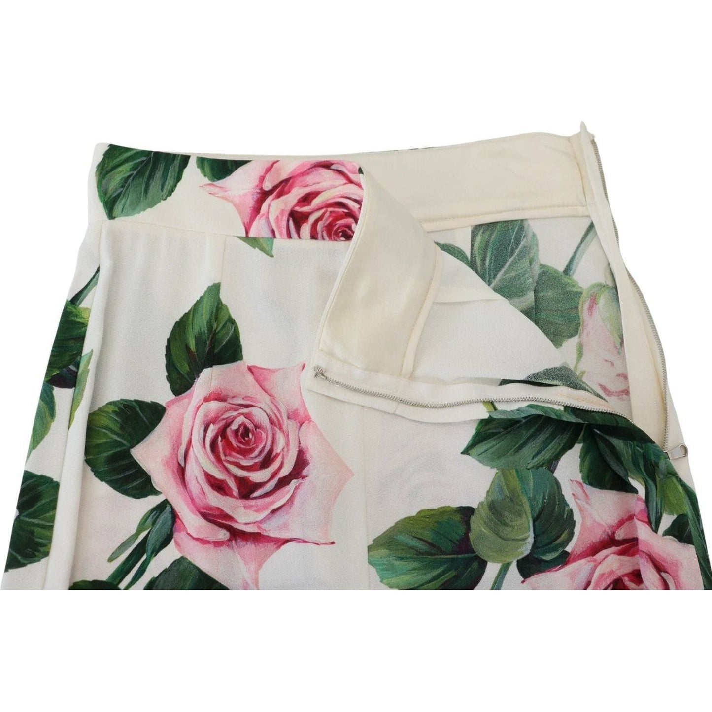Dolce & Gabbana Elegant High Waist Floral Trousers white-rose-print-high-waist-pants IMG_9412-scaled-0149317a-565.jpg