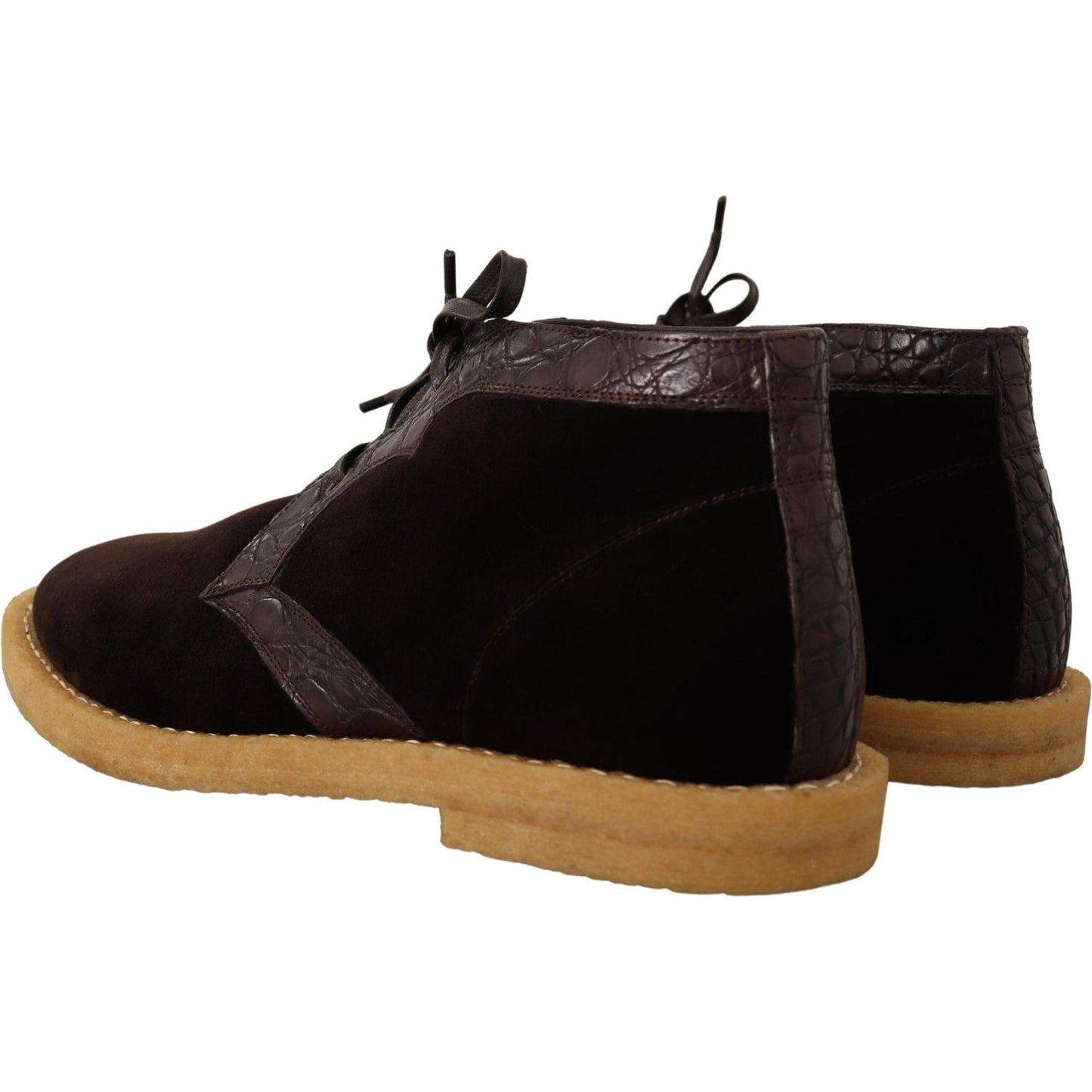 Dolce & Gabbana Exotic Caiman Leather Ankle Boots in Brown brown-velvet-exotic-leather-boots IMG_9452-scaled-13ad6311-e4e.jpg
