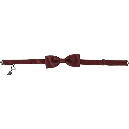 Dolce & Gabbana Elegant Maroon Silk Bow Tie Bow Tie men-maroon-100-silk-faille-adjustable-men-neck-bow-tie IMG_9479-scaled-27049830-203.jpg