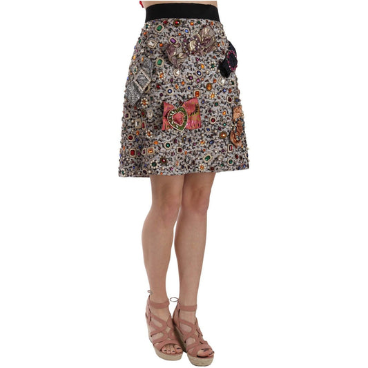 Dolce & GabbanaSilver Embellished High Waist Mini SkirtMcRichard Designer Brands£11009.00