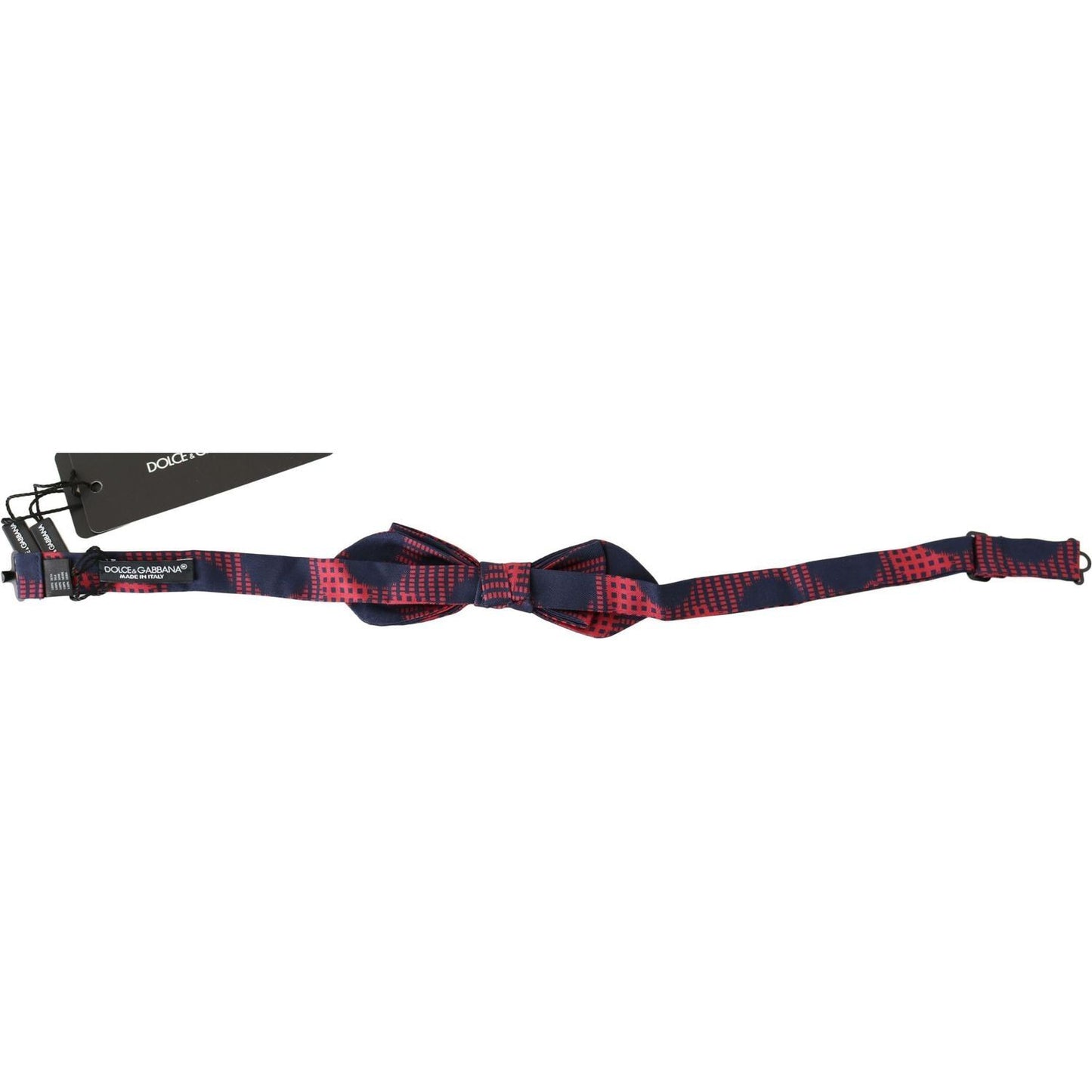 Dolce & Gabbana Elegant Red Checkered Silk Bow Tie Bow Tie red-checkered-100-silk-adjustable-men-neck-bow-tie IMG_9487-scaled-69a43327-352_7f35499d-d001-423b-9cd5-d710a3d8fa98.jpg