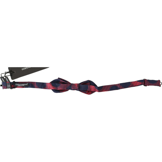 Dolce & Gabbana Elegant Red Checkered Silk Bow Tie red-checkered-100-silk-adjustable-men-neck-bow-tie Bow Tie IMG_9487-scaled-69a43327-352_7f35499d-d001-423b-9cd5-d710a3d8fa98.jpg