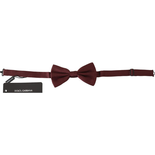 Dolce & Gabbana Elegant Maroon Silk Bow Tie Bow Tie maroon-100-silk-jacquard-men-bow-tie-papillon IMG_9498-scaled-f32921a8-716.jpg