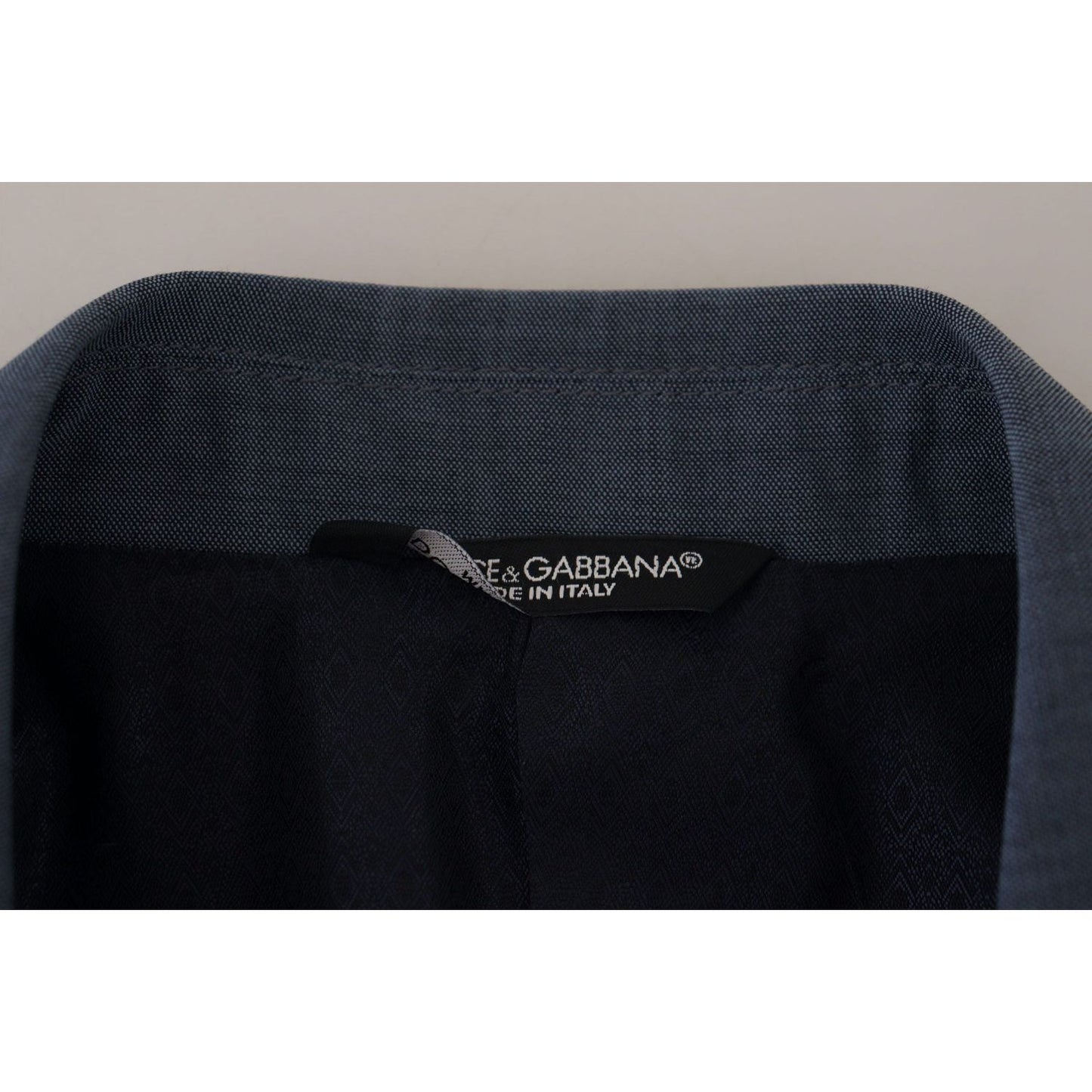 Dolce & Gabbana Elegant Blue Single Breasted Sport Blazer blue-wool-stretch-slim-fit-jacket-blazer