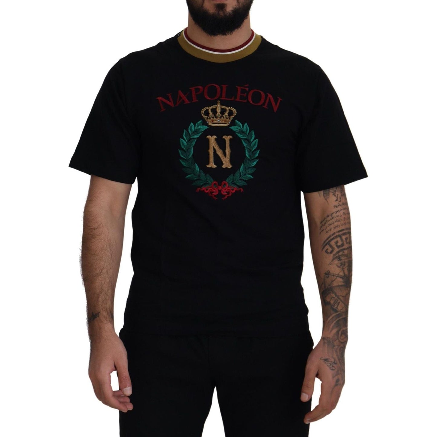 Dolce & GabbanaIconic Black Cotton Crew Neck TeeMcRichard Designer Brands£399.00