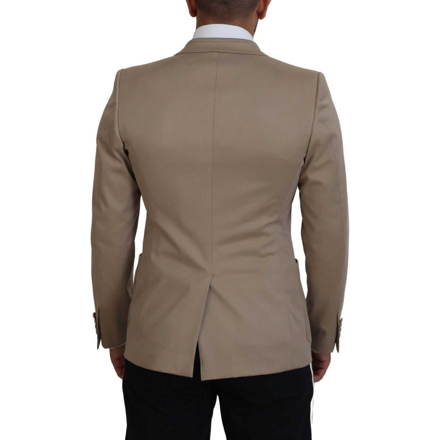 Dolce & Gabbana Elegant Beige Single Breasted Blazer beige-cotton-stretch-slim-jacket-blazer