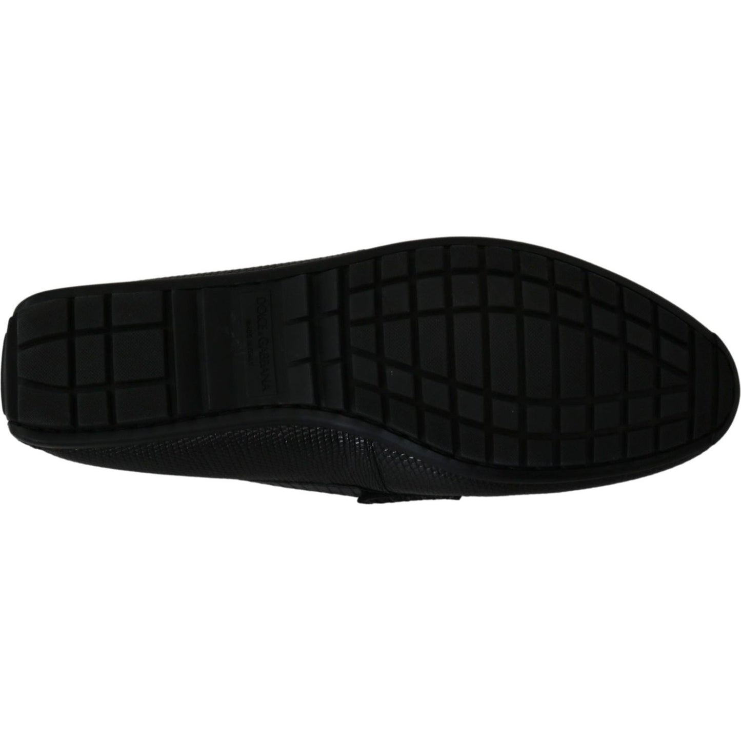 Dolce & Gabbana Exquisite Black Lizard Leather Loafers black-lizard-leather-flat-loafers-shoes