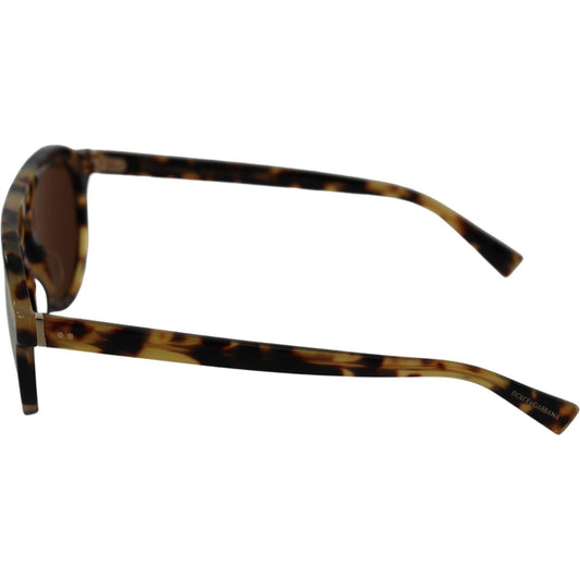 Dolce & Gabbana Chic Tortoiseshell Acetate Sunglasses brown-tortoise-oval-full-rim-sunglasses