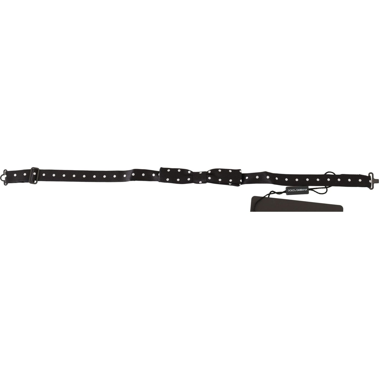 Dolce & Gabbana Elegant Black Polka Dot Silk Bow Tie Bow Tie black-100-silk-polka-dot-adjustable-neck-bow-tie