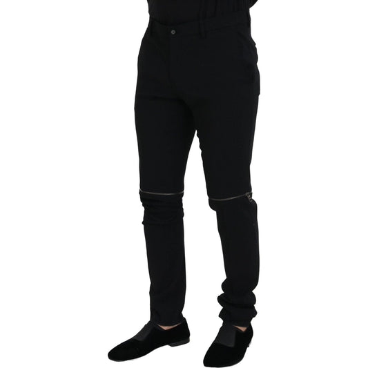 Dolce & GabbanaElegant Black Virgin Wool TrousersMcRichard Designer Brands£319.00