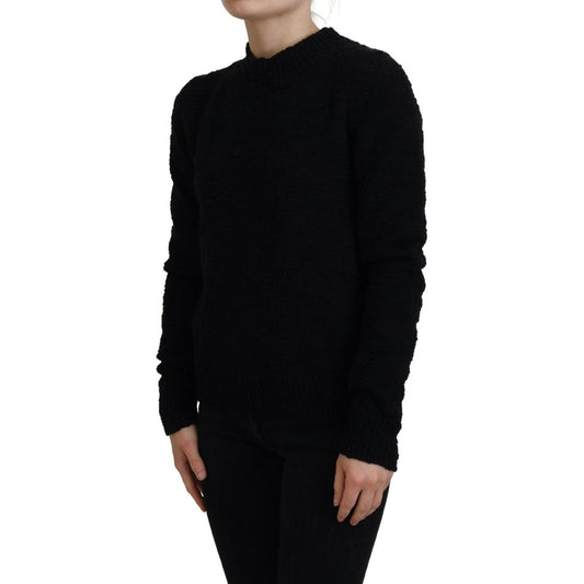 Dolce & Gabbana Elegant Virgin Wool Pullover Sweater black-wool-knit-crewneck-pullover-sweater