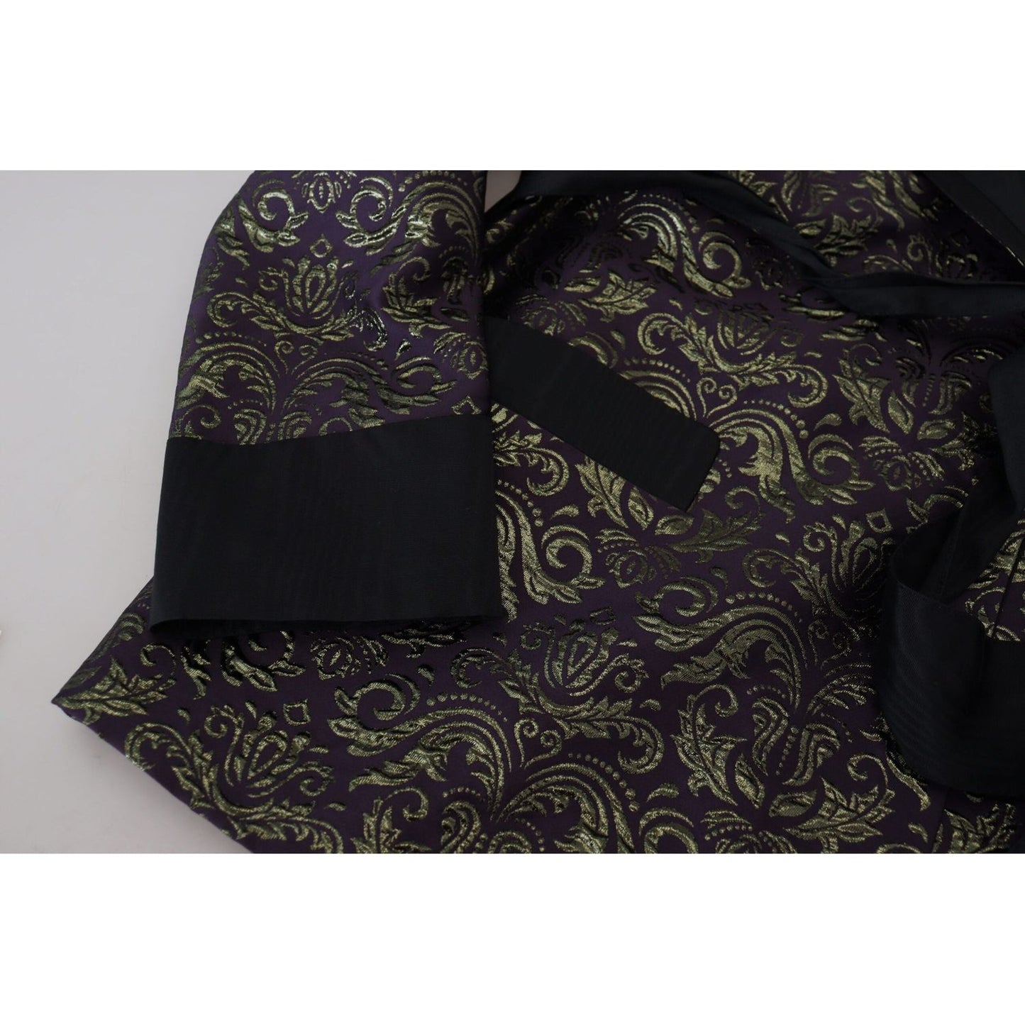 Dolce & Gabbana Gold Jacquard Robe Jacket gold-purple-baroque-jacket-blazer-robe IMG_9639-scaled-ccb41ecc-37c.jpg
