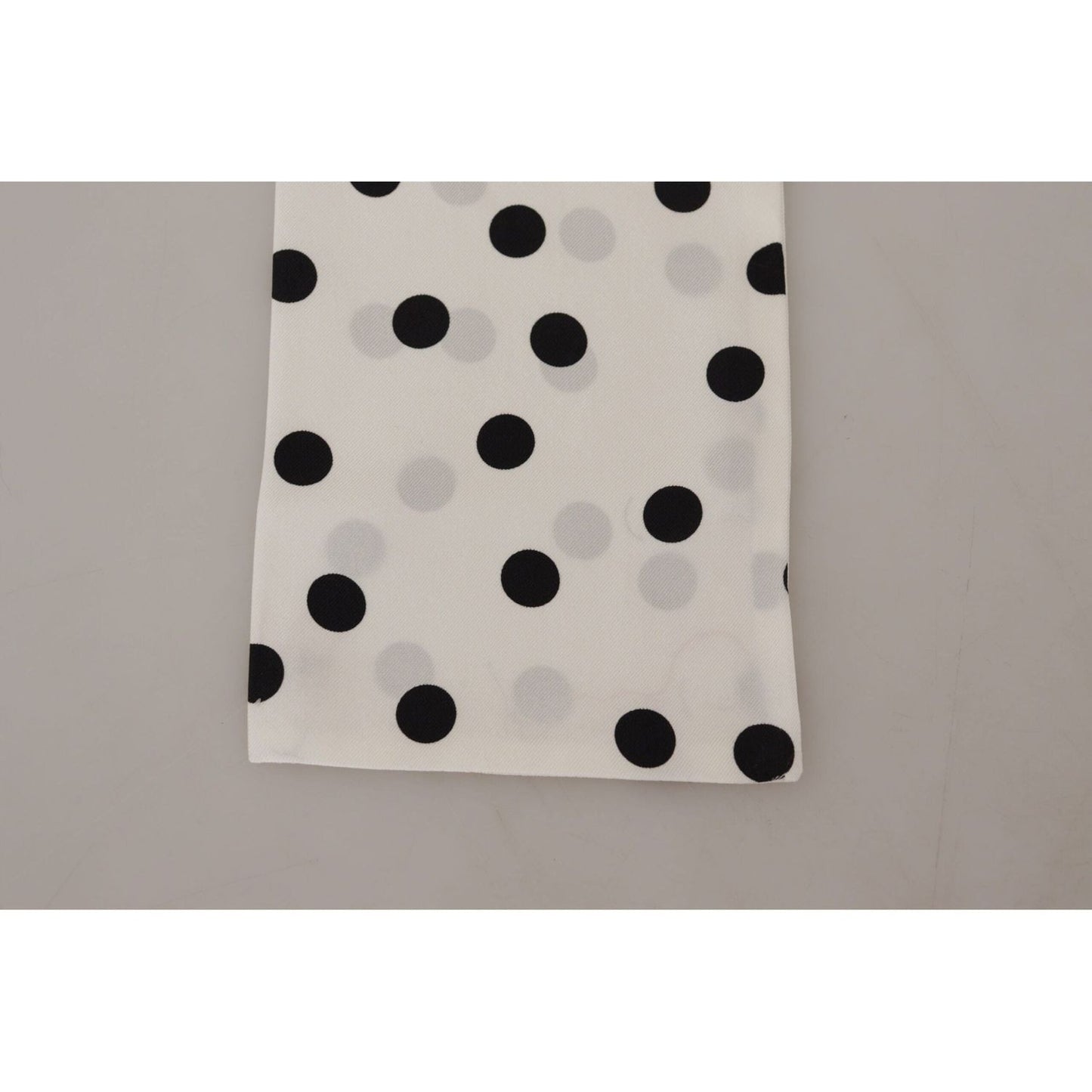 Dolce & Gabbana Dapper Silk Polka Dot Men's Scarf Wrap white-polka-dots-neck-wrap-shawl-scarf