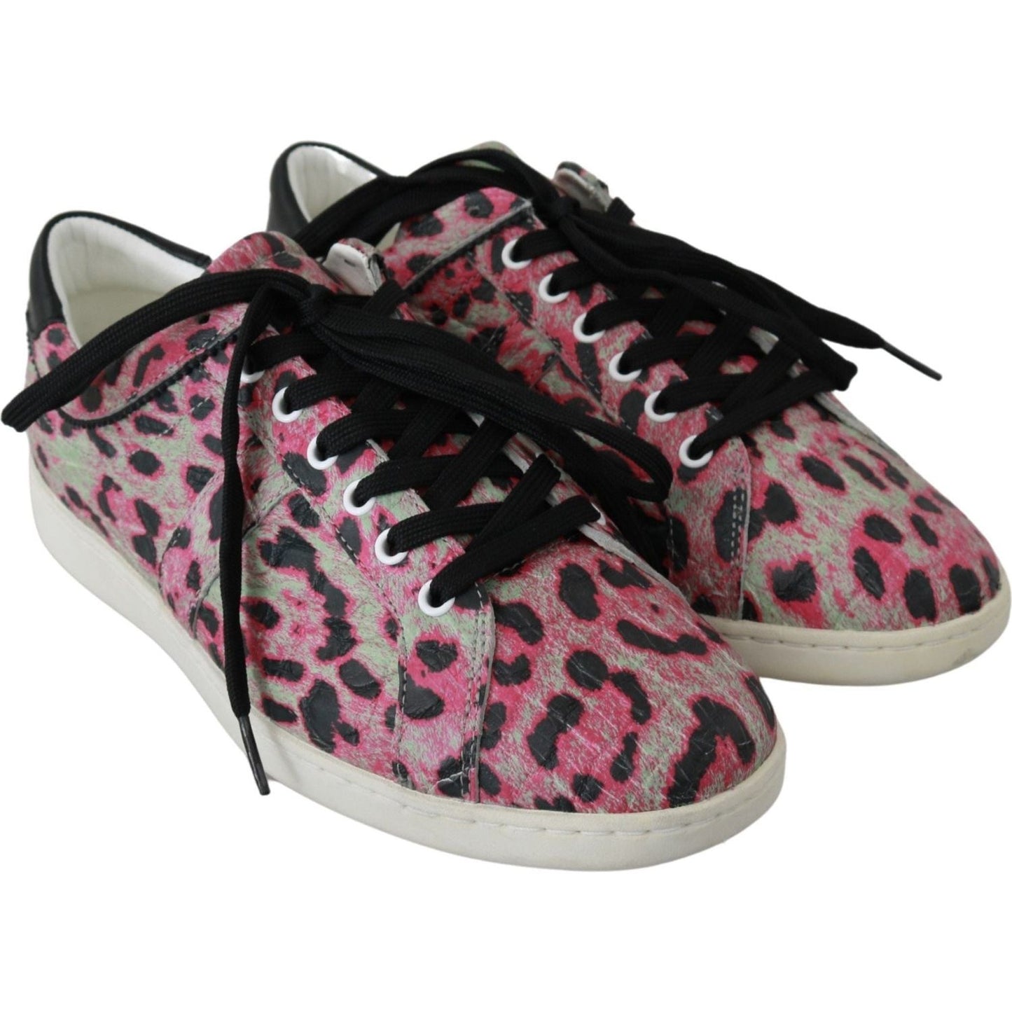Dolce & Gabbana Multicolor Crocodile Leather Sneakers pink-leopard-print-training-leather-flat-sneakers IMG_9746-b8a2ee35-927.jpg