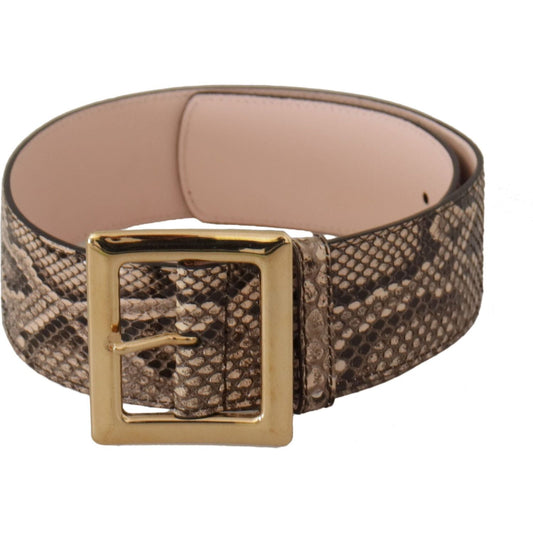 Dolce & Gabbana Elegant Leather Belt with Logo Buckle beige-exotic-leather-wide-gold-metal-buckle-belt IMG_9755-scaled-2ce69437-723.jpg