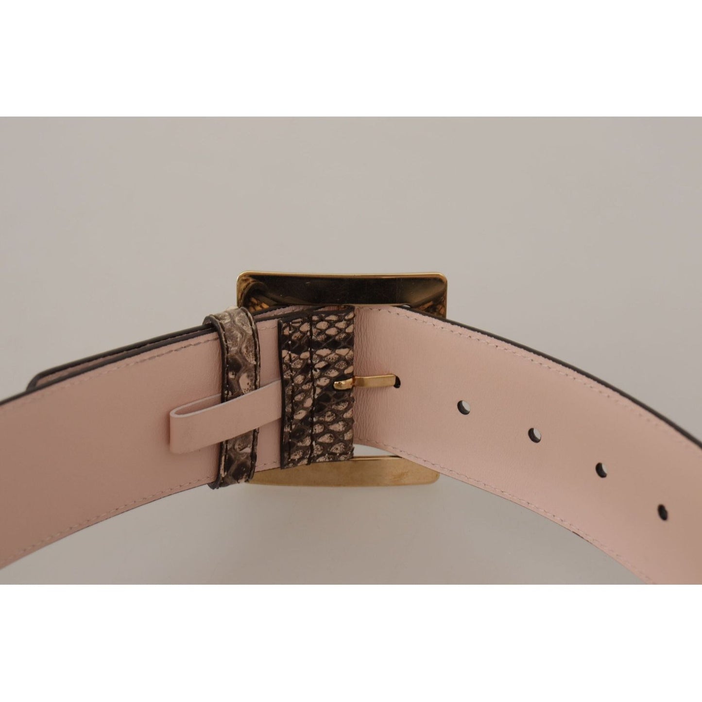 Dolce & Gabbana Elegant Leather Belt with Logo Buckle beige-exotic-leather-wide-gold-metal-buckle-belt IMG_9759-1-scaled-20de834c-dc3.jpg