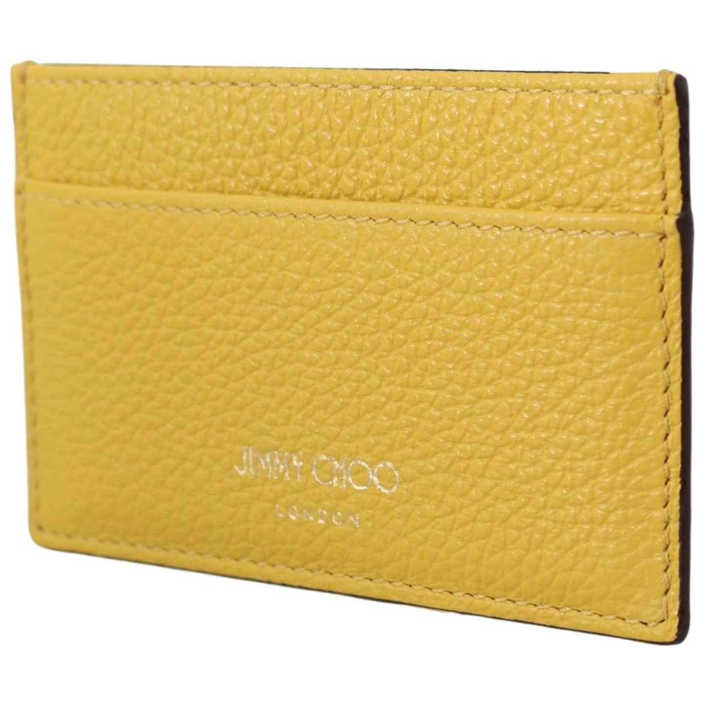 Jimmy Choo Sunshine Yellow Leather Card Holder aarna-yellow-leather-card-holder