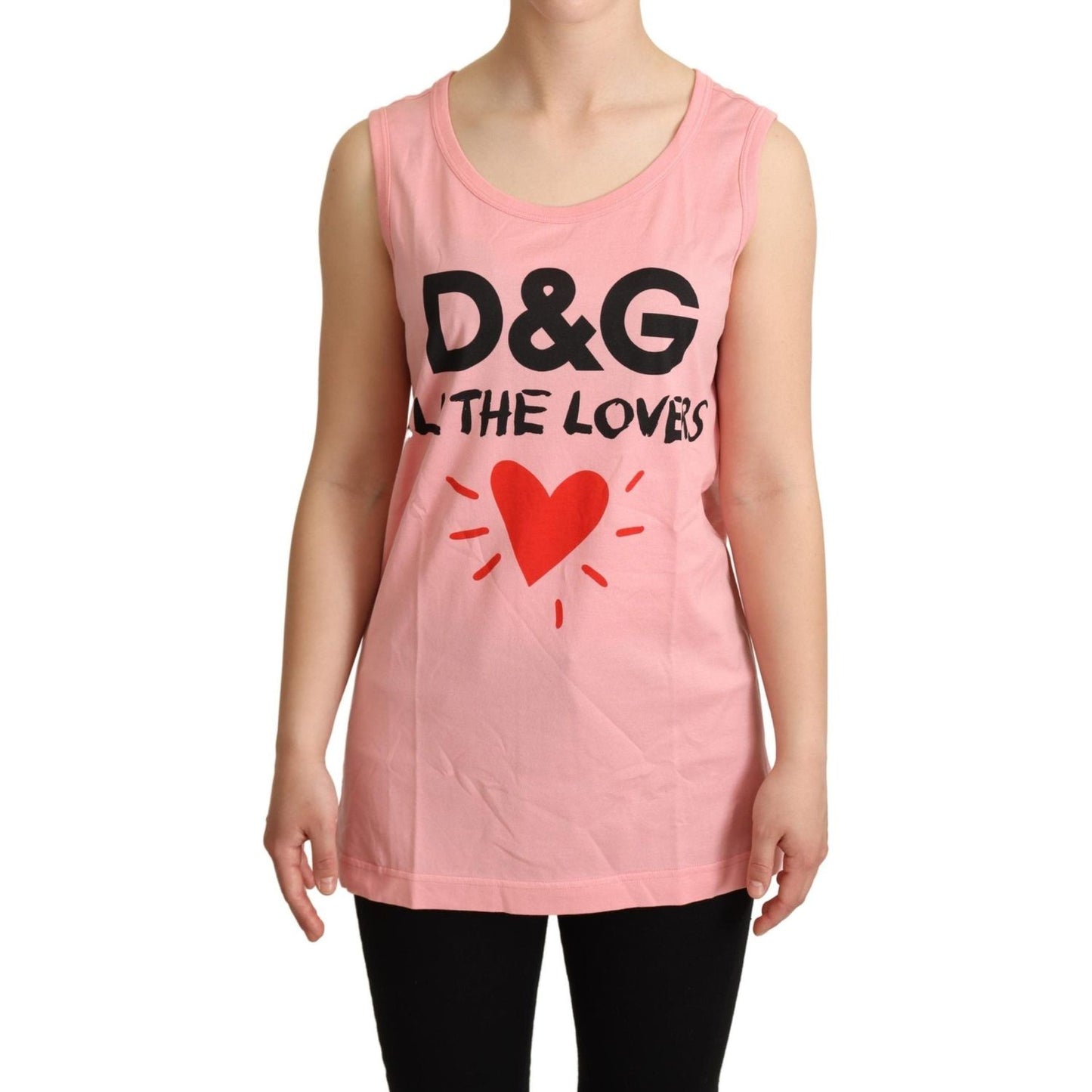 Dolce & Gabbana Chic Pink Motive Print Crewneck Tee WOMAN T-SHIRTS pink-all-the-lovers-tank-top-t-shirt IMG_9812-scaled-406dcd92-a32.jpg