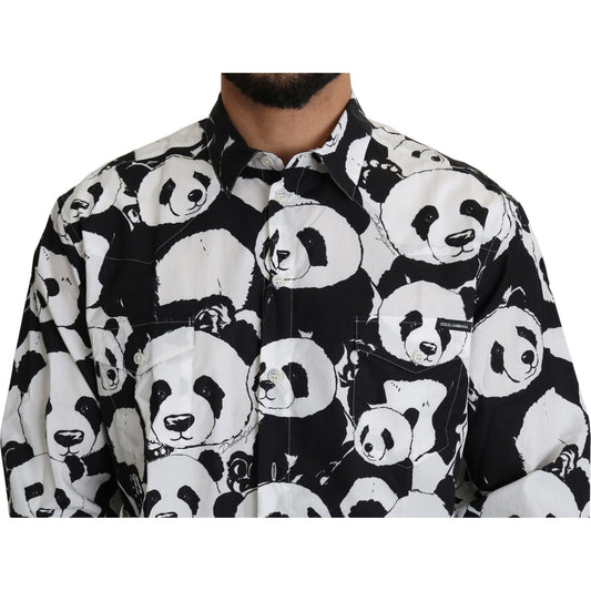 Dolce & GabbanaPanda Print Pure Cotton Shirt - Black WhiteMcRichard Designer Brands£379.00