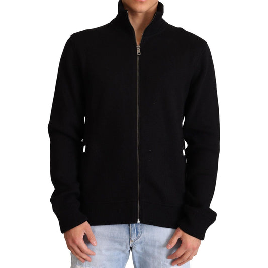 Dolce & Gabbana Elegant High Neck Cashmere Blend Sweater black-cashmere-zipper-mens-sweater IMG_9844-scaled-17d30b91-b40.jpg