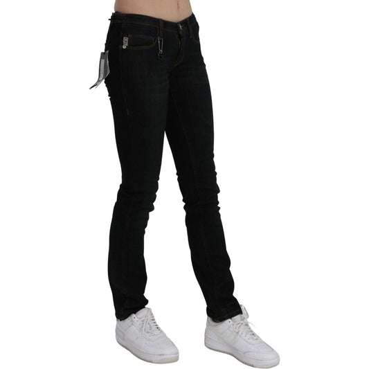 Costume National Chic Black Mid Waist Slim Fit Denim Jeans black-mid-waist-skinny-denim-cotton-jeans Jeans & Pants IMG_9855-scaled-9bc5efeb-34d.jpg