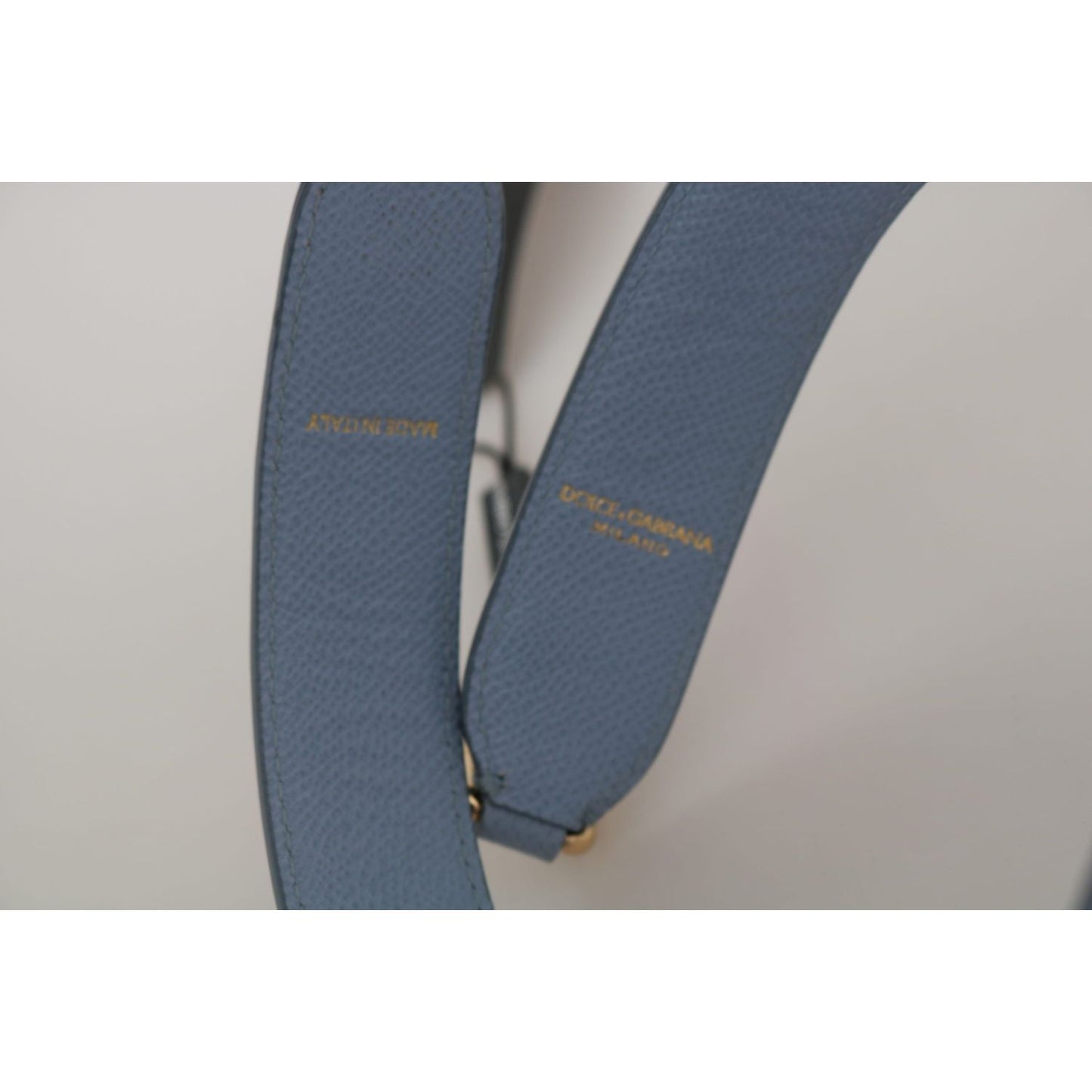Dolce & Gabbana Elegant Blue Leather Shoulder Strap blue-leather-handbag-accessory-shoulder-strap
