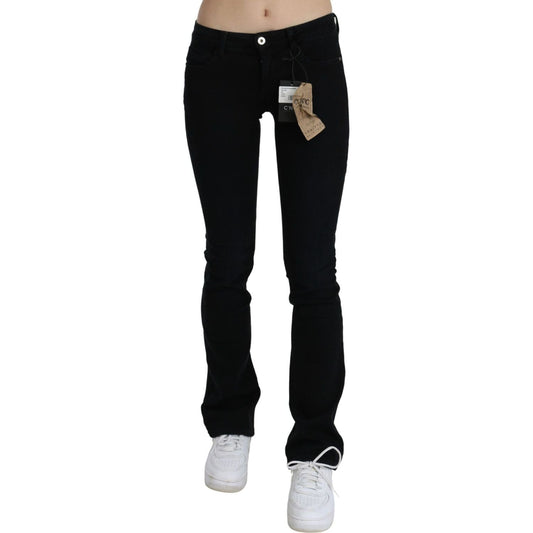 Costume National Chic Black Slim Fit Low Waist Denim black-low-waist-skinny-denim-cotton-jeans Jeans & Pants IMG_9925-scaled-6529a2c5-672.jpg