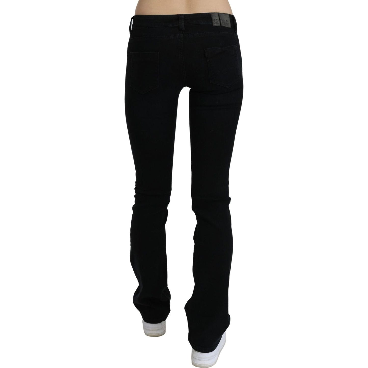 Costume National Chic Black Slim Fit Low Waist Denim Jeans & Pants black-low-waist-skinny-denim-cotton-jeans