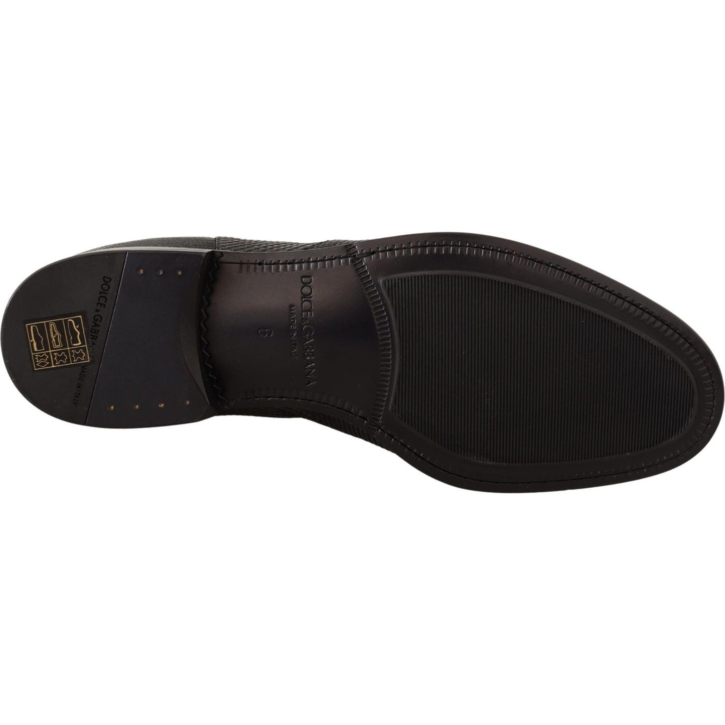 Dolce & Gabbana Elegant Black Leather Lizard Skin Derby Boots MAN BOOTS black-leather-lizard-skin-ankle-boots