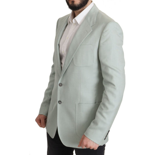 Dolce & Gabbana Elegant Mint Green Silk-Cashmere Blazer green-cashmere-jacket-blazer-jacket IMG_9933-scaled-c73b0311-f51.jpg