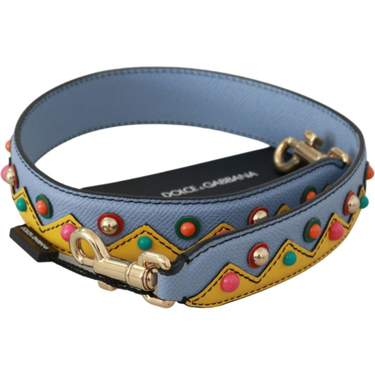 Dolce & Gabbana Multicolor Leather Shoulder Strap Accessory blue-handbag-accessory-shoulder-strap-leather