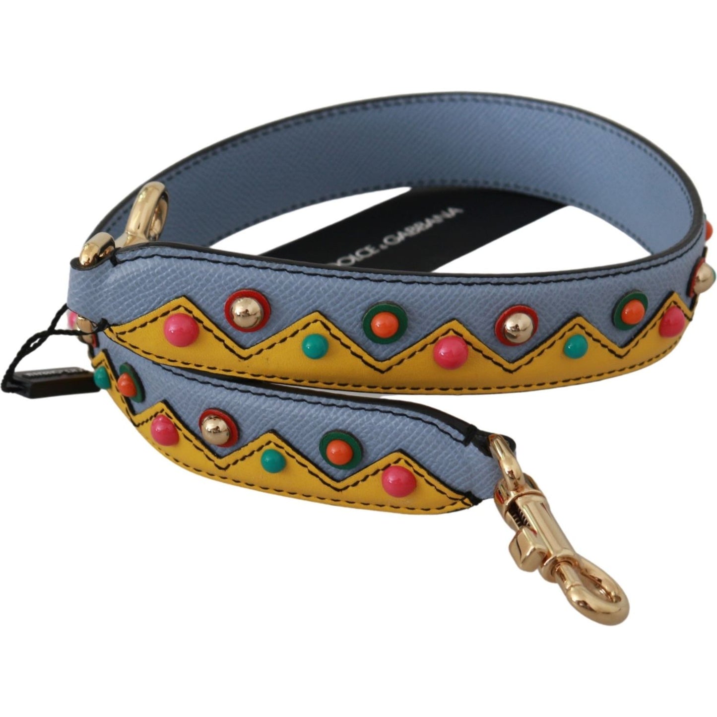 Dolce & Gabbana Multicolor Leather Shoulder Strap Accessory blue-handbag-accessory-shoulder-strap-leather