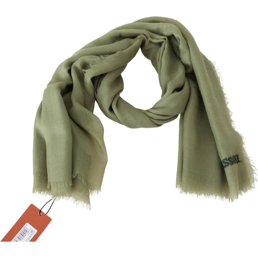 Missoni Elegant Cashmere Fringed Scarf green-cashmere-unisex-neck-wrap-scarf