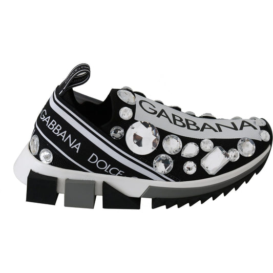 Dolce & GabbanaChic Monochrome Crystal Studded SneakersMcRichard Designer Brands£659.00