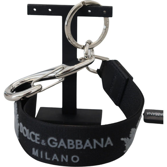 Dolce & GabbanaElegant Black Charm Keychain with Brass AccentsMcRichard Designer Brands£159.00