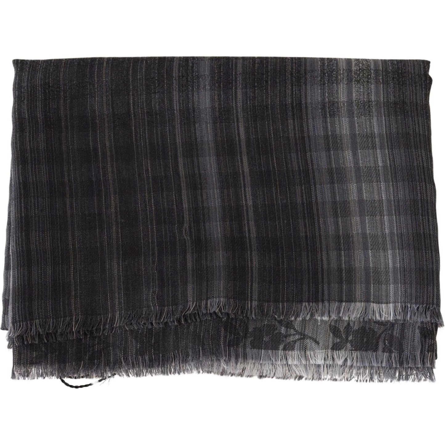 Missoni Elegant Wool Silk Polka Dot Scarf black-gray-polka-dot-wool-unisex-neck-wrap-scarf