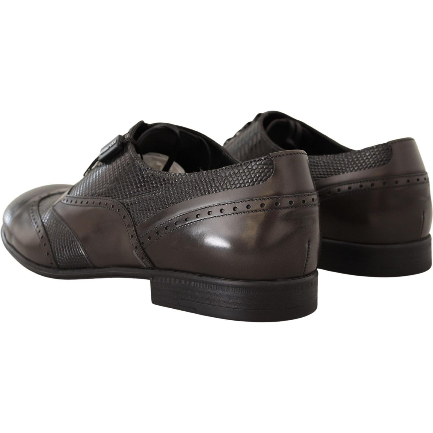 Dolce & Gabbana Elegant Brown Lizard Leather Oxford Shoes brown-lizard-skin-leather-oxford-dress-shoes Dress Shoes IMG_9978-scaled-ac8a11d1-64a.jpg