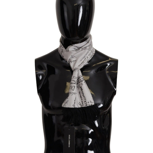 Dolce & GabbanaElegant Silk Men's Scarf in Pure WhiteMcRichard Designer Brands£239.00