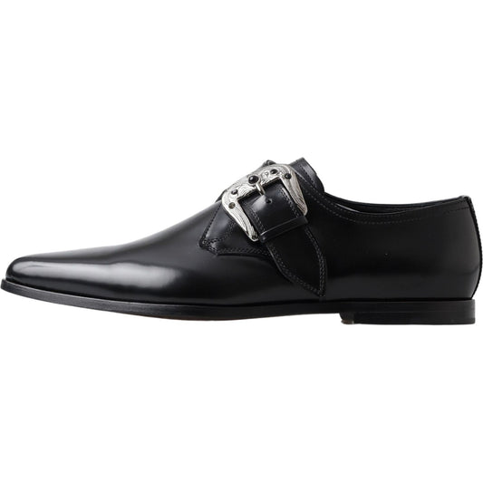 Dolce & Gabbana Elegant Black Leather Monk Strap Shoes black-leather-monk-strap-dress-formal-shoes MG_8346-b88e8990-7fc.jpg